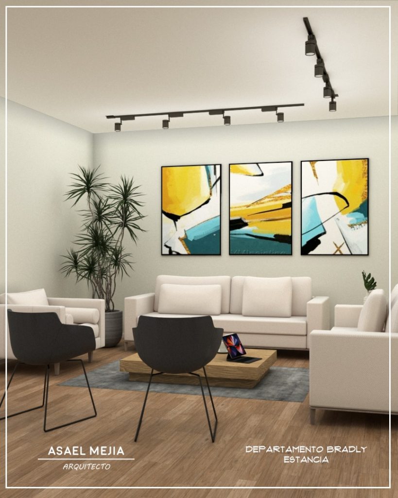 Remodelacion departamento render sala